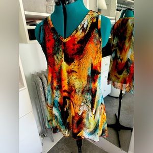 Mesh top size S multi colored